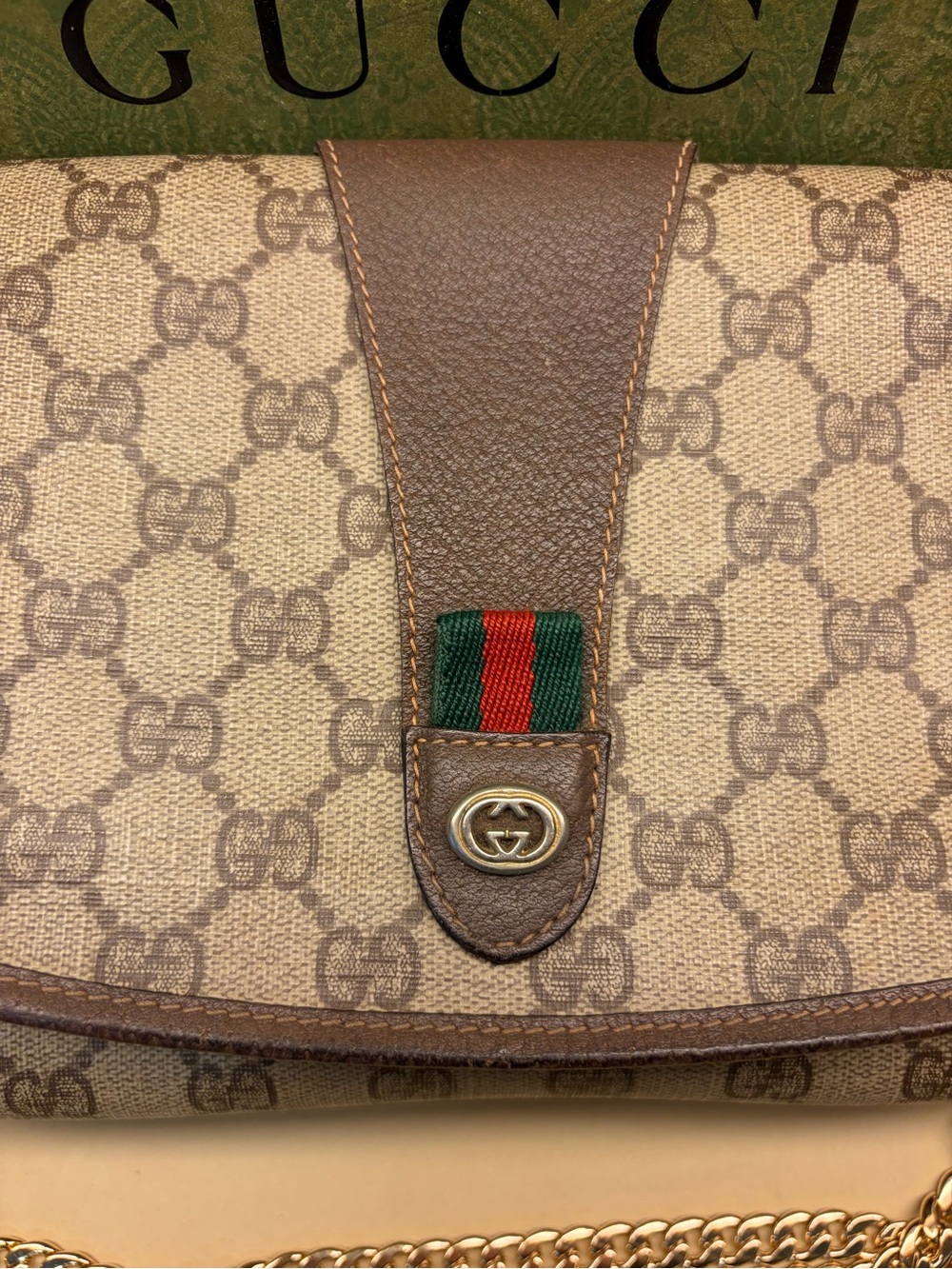 Gucci Beige GG Canvas Shoulder Bag - Picture 7 of 12